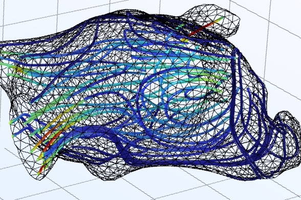 Turbulent flow demonstrated in model